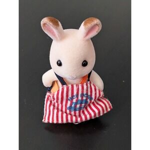 Sylvania Families Bunny Figure 3"  Grill Cook Flocked Animal Toy Figure Posing